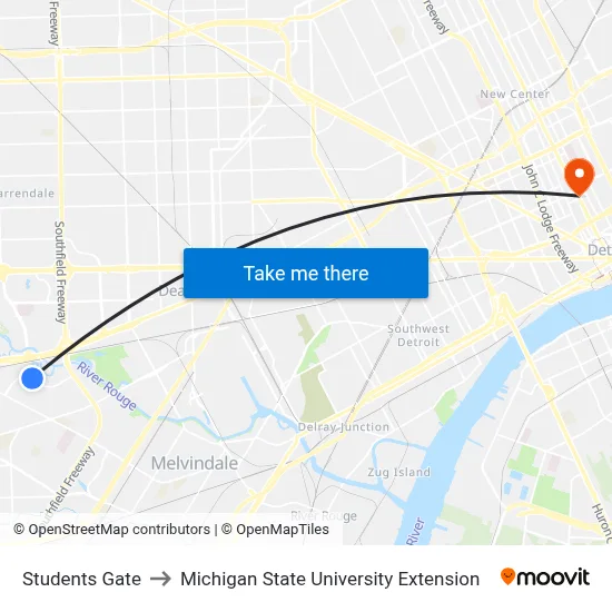 Students Gate to Michigan State University Extension map