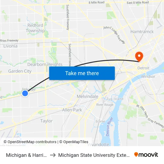 Michigan & Harrison to Michigan State University Extension map