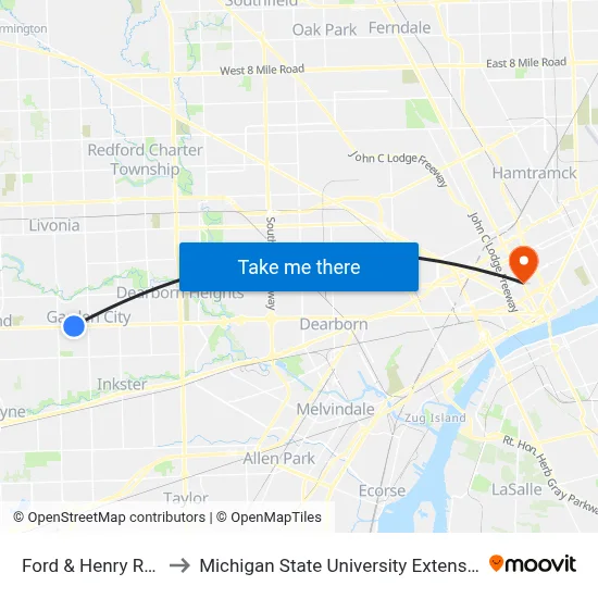 Ford & Henry Ruff to Michigan State University Extension map