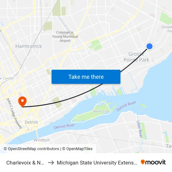 Charlevoix & Neff to Michigan State University Extension map