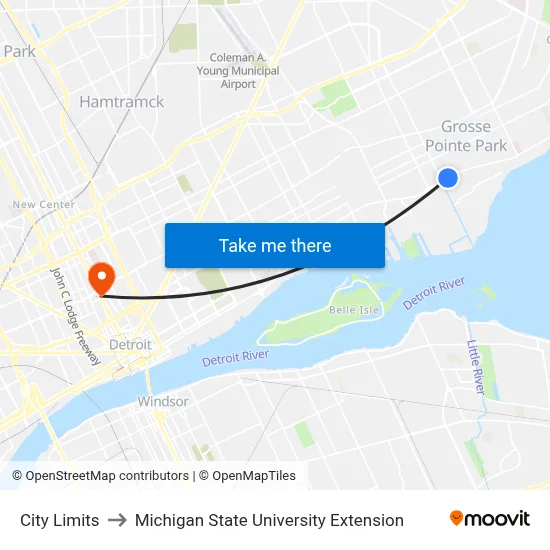 City Limits to Michigan State University Extension map