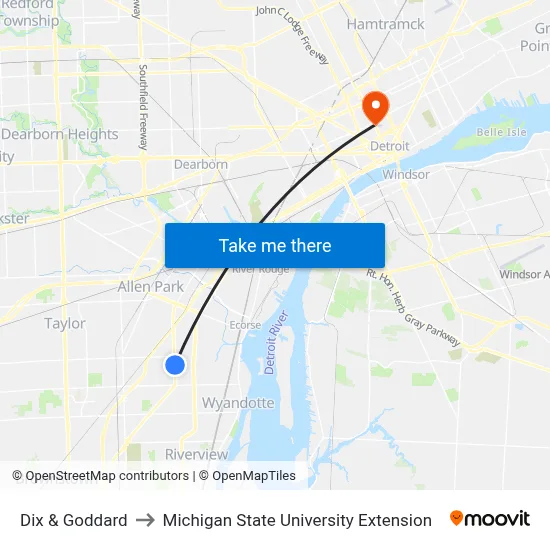 Dix & Goddard to Michigan State University Extension map