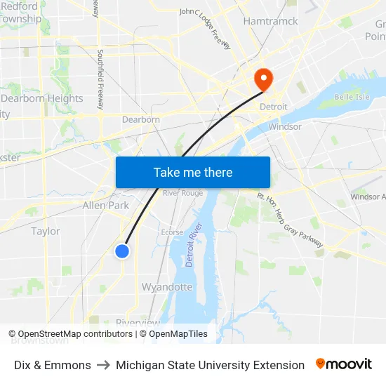Dix & Emmons to Michigan State University Extension map