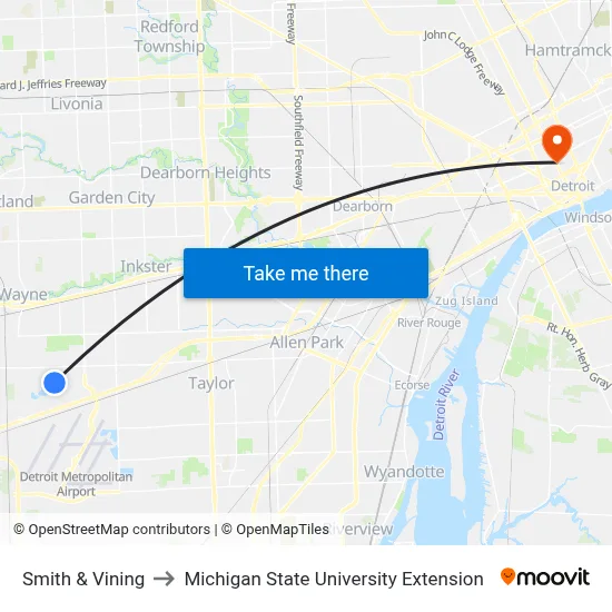 Smith & Vining to Michigan State University Extension map