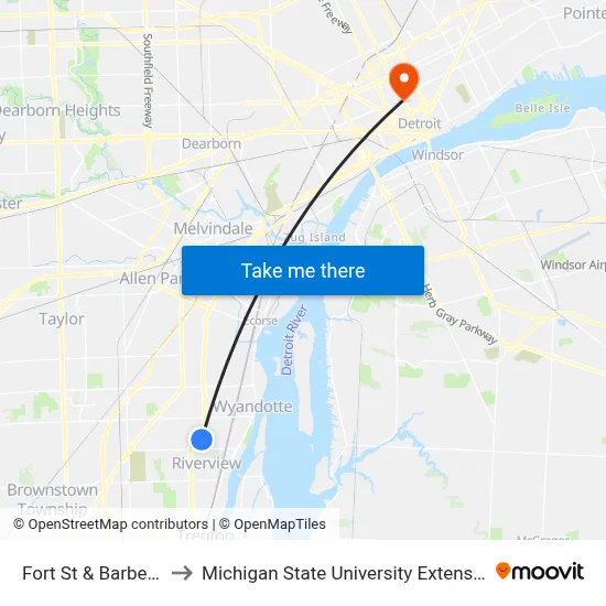 Fort & Barberry to Michigan State University Extension map