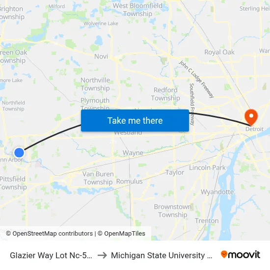 Glazier Way  Lot Nc-51  North to Michigan State University Extension map