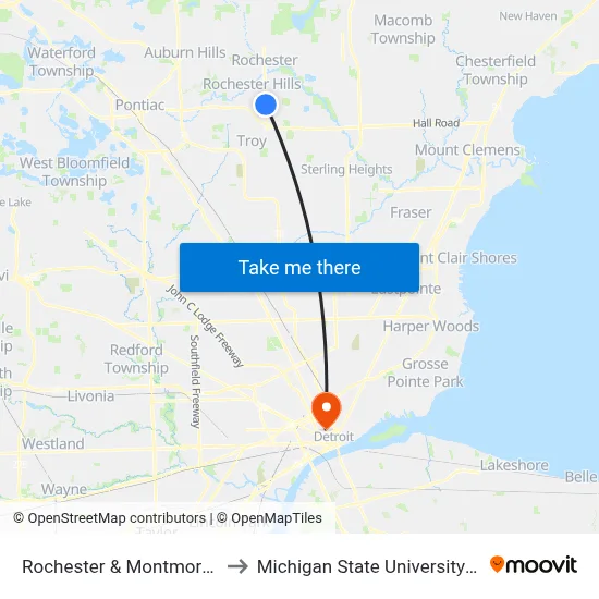 Rochester & Montmorency (Sb) to Michigan State University Extension map