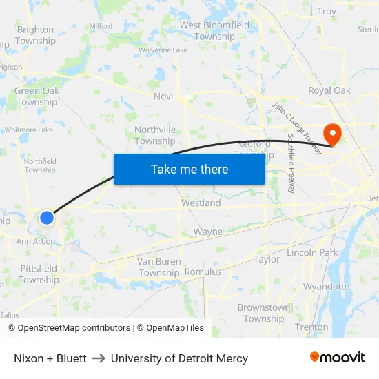 Nixon + Bluett to University of Detroit Mercy map