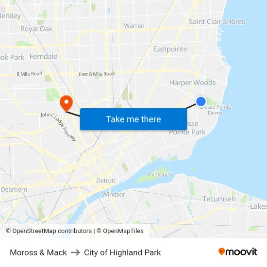 Moross & Mack to City of Highland Park map