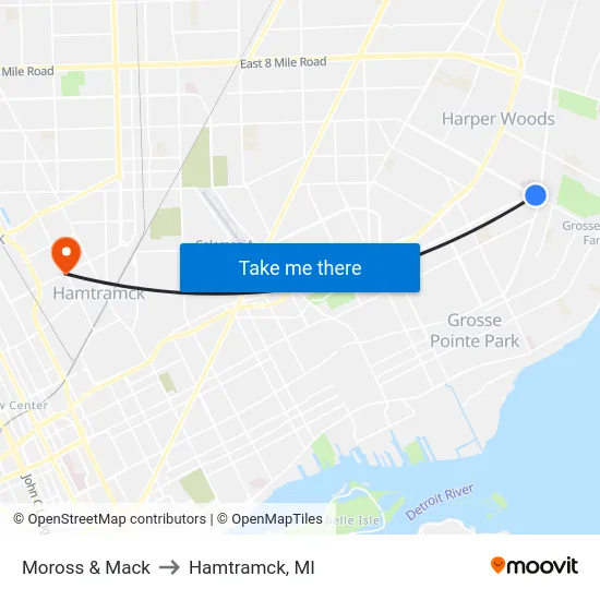 Moross & Mack to Hamtramck, MI map