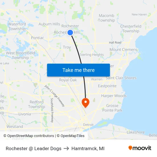 Rochester @ Leader Dogs to Hamtramck, MI map