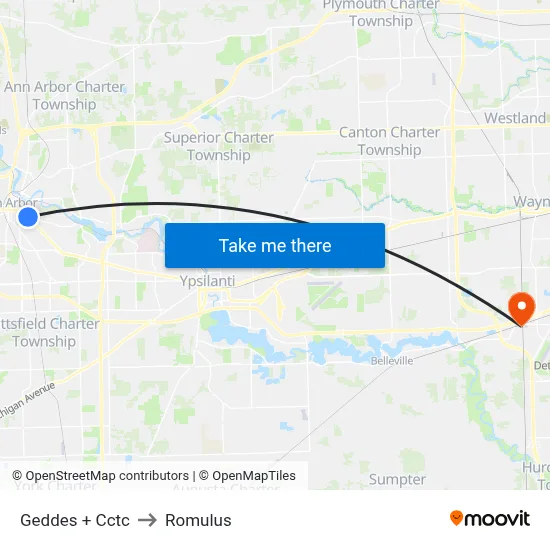 Geddes + Cctc to Romulus map