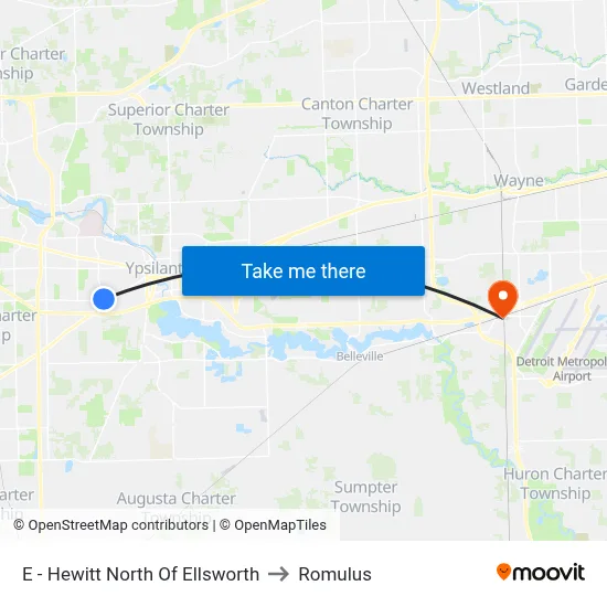 E - Hewitt North Of Ellsworth to Romulus map