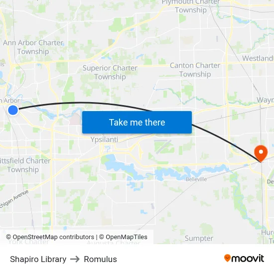 Shapiro Library to Romulus map