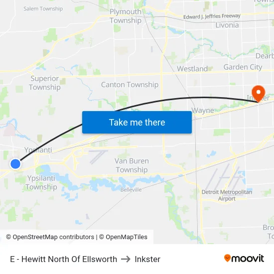 E - Hewitt North Of Ellsworth to Inkster map