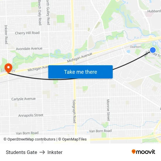 Students Gate to Inkster map