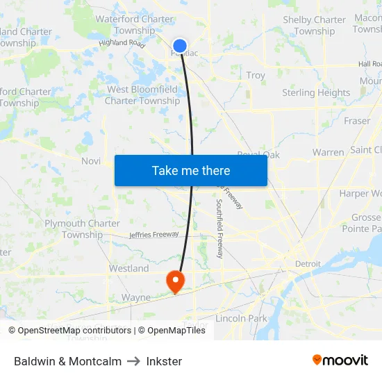 Baldwin & Montcalm to Inkster map