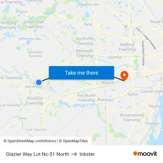 Glazier Way  Lot Nc-51  North to Inkster map