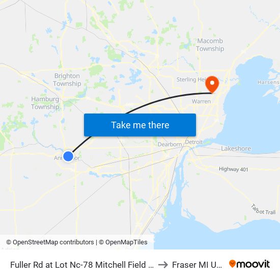 Fuller Rd at Lot Nc-78  Mitchell Field (2) to Fraser MI USA map