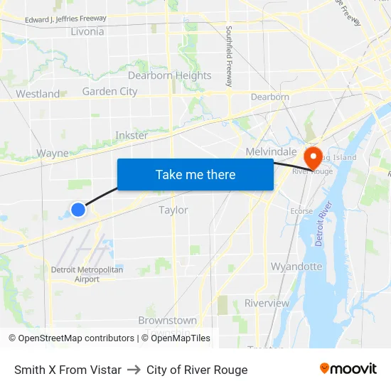 Smith X From Vistar to City of River Rouge map