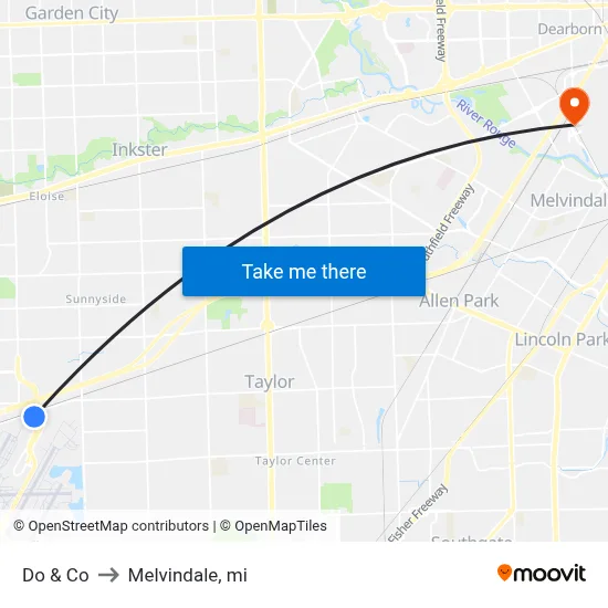 Do & Co to Melvindale, mi map