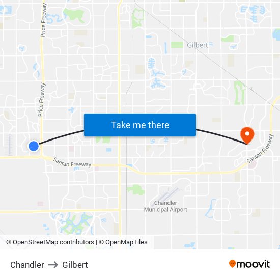 Chandler to Gilbert map