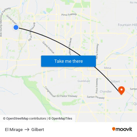 El Mirage to Gilbert map