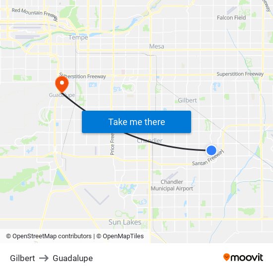 Gilbert to Guadalupe map