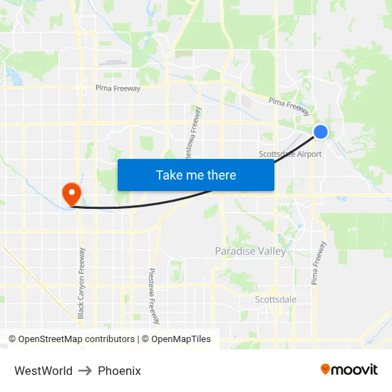 WestWorld to Phoenix map