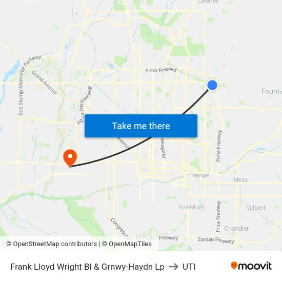 Frank Lloyd Wright Bl & Grnwy-Haydn Lp to UTI map
