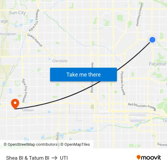 Shea Bl & Tatum Bl to UTI map