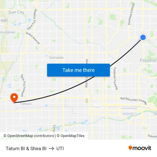 Tatum Bl & Shea Bl to UTI map
