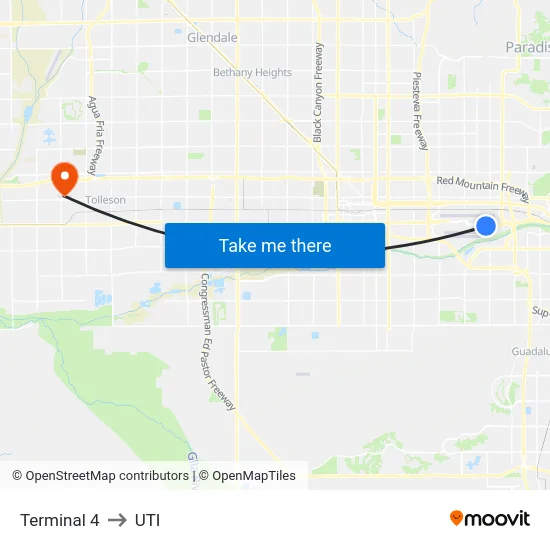 Terminal 4 to UTI map