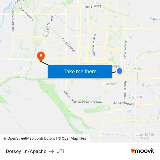 Dorsey Ln/Apache to UTI map