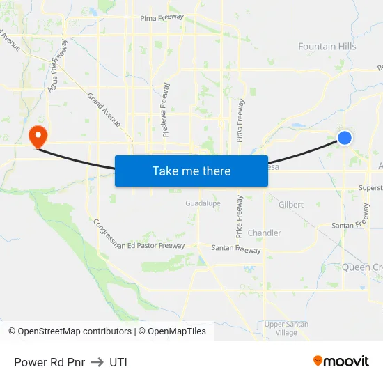 Power Rd Pnr to UTI map