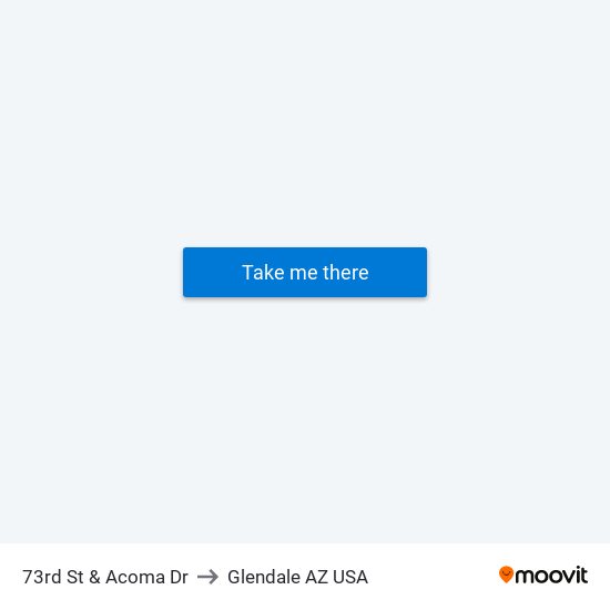 73rd St & Acoma Dr to Glendale AZ USA map