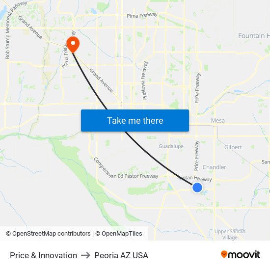 Price & Innovation to Peoria AZ USA map