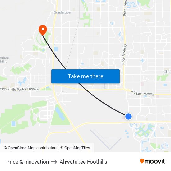 Price & Innovation to Ahwatukee Foothills map