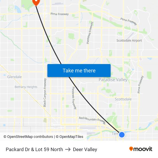 Packard Dr & Lot 59 North to Deer Valley map