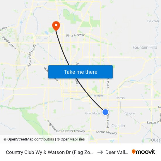 Country Club Wy & Watson Dr (Flag Zone) to Deer Valley map