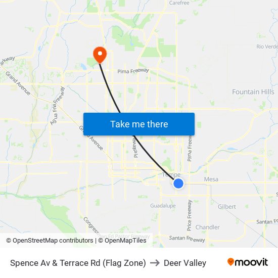 Spence Av & Terrace Rd (Flag Zone) to Deer Valley map