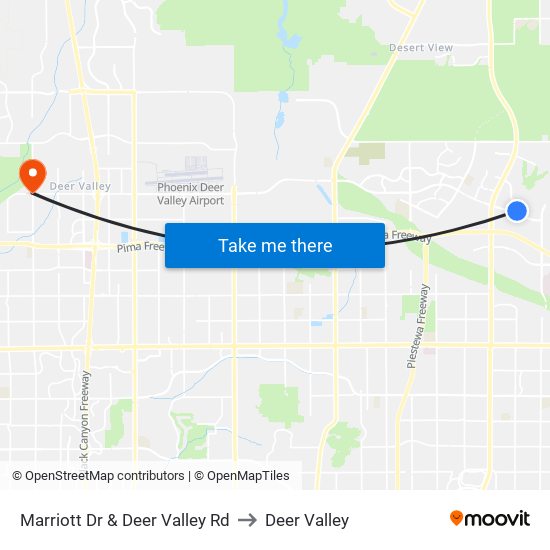 Marriott Dr & Deer Valley Rd to Deer Valley map