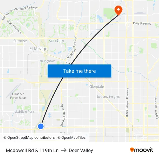 Mcdowell Rd & 119th Ln to Deer Valley map