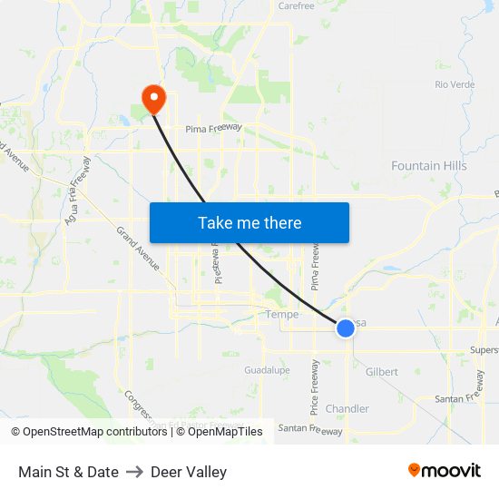 Main St & Date to Deer Valley map