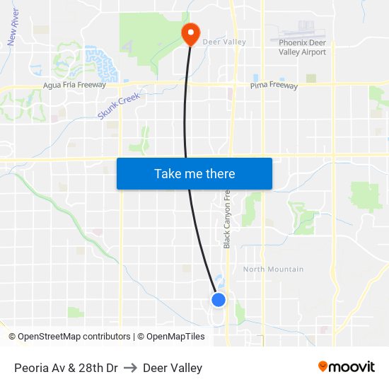 Peoria Av & 28th Dr to Deer Valley map