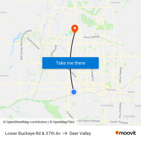Lower Buckeye Rd & 37th Av to Deer Valley map