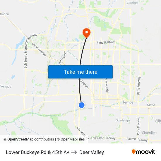 Lower Buckeye Rd & 45th Av to Deer Valley map