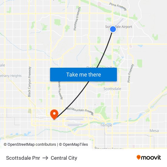 Scottsdale Pnr to Central City map