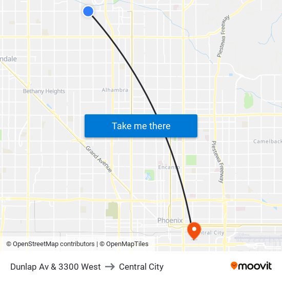 Dunlap Av & 3300 West to Central City map