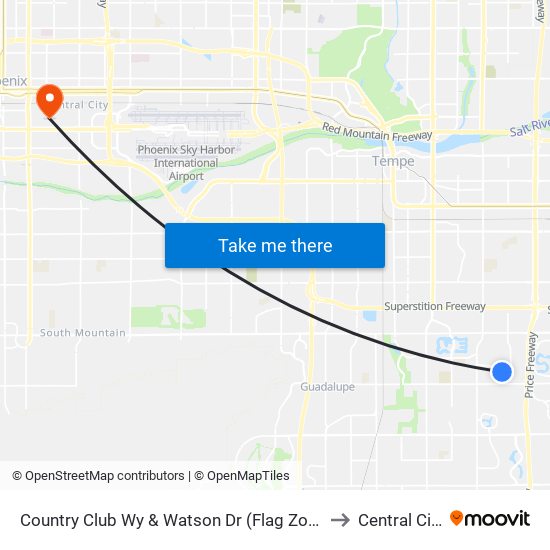 Country Club Wy & Watson Dr (Flag Zone) to Central City map